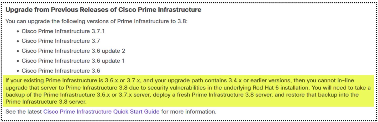 Cisco.com - Document d'installation Prime Infrastructure 3.8