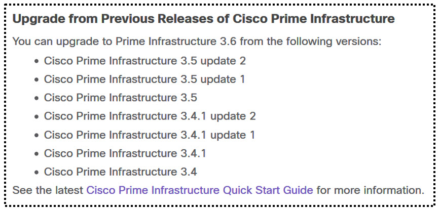 Cisco.com - Document d'installation Prime Infrastructure 3.6