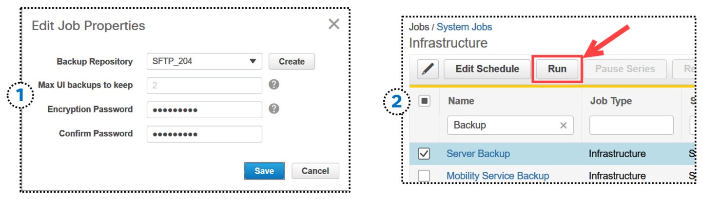 Prime Infrastructure 3.2 - Lancement de la sauvegarde